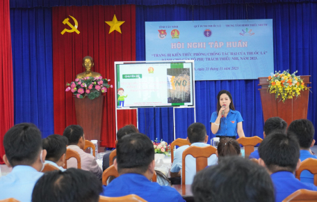 Tây Ninh tổ chức Hội nghị Tập huấn Trang bị kiến thức phòng chống tác hại thuốc lá dành cho cán bộ phụ trách thiếu nhi năm 2023