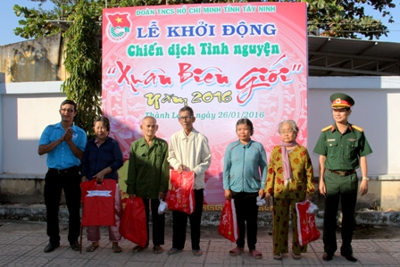 Tuổi trẻ Tây Ninh khởi động Chiến dịch tình nguyện “Xuân biên giới” năm 2016