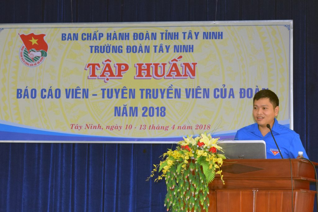 Tây Ninh: Khai giảng lớp tập huấn Báo cáo viên, Tuyên truyền viên của Đoàn năm 2018