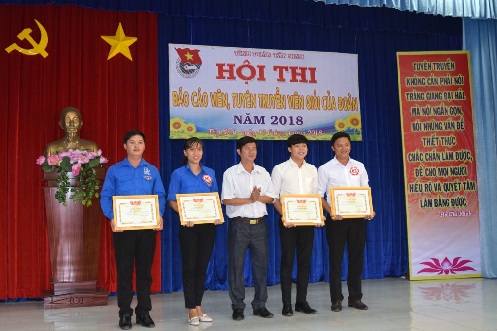 Tỉnh đoàn Tây Ninh tổ chức Hội thi Báo cáo viên, Tuyên truyền viên giỏi cấp tỉnh năm 2018