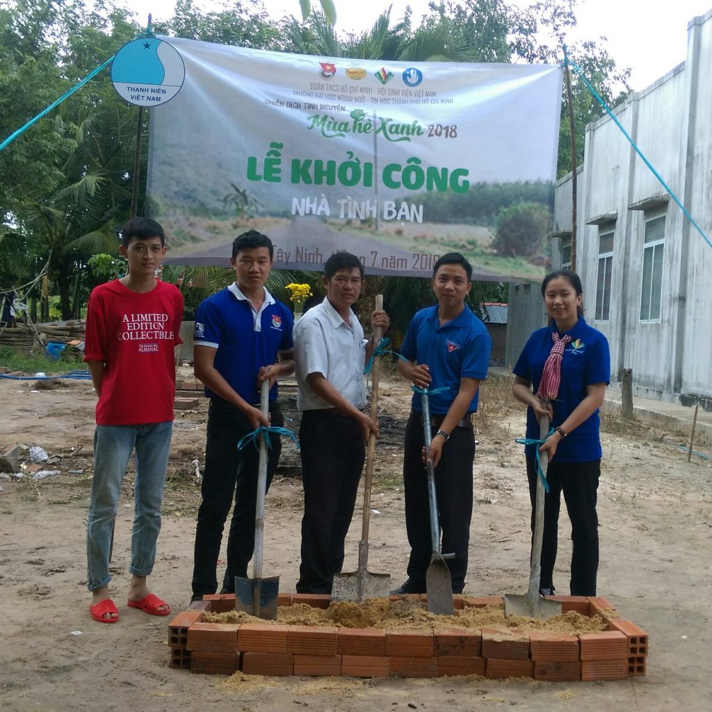 Hội LHTN VN huyện Dương Minh Châu: Khởi công xây dựng nhà Nhân ái cho đội viên nghèo
