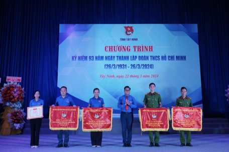 Tây Ninh biểu dương, khen thưởng các tập thể, cá nhân tiêu biểu chào mừng kỷ niệm 93 năm Ngày thành lập Đoàn TNCS Hồ Chí Minh (26/3/1931 – 26/3/2024).