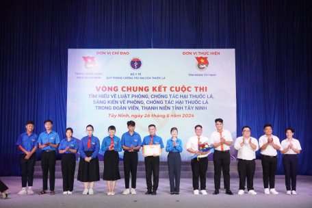 Tây Ninh: Vòng chung kết cuộc thi tìm hiểu về Luật Phòng, chống tác tại thuốc lá trong đoàn viên, thanh niên