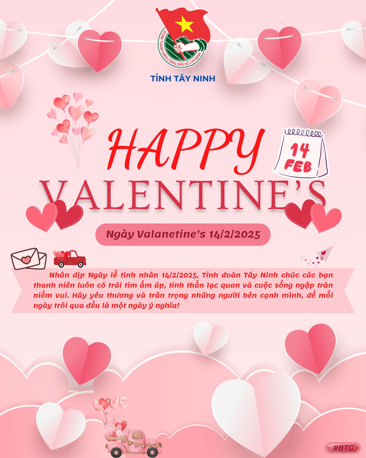 Infographic Chào mừng Ngày Valentine.