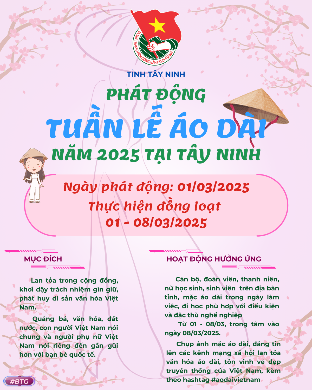 Infographic phát động Tuần lễ Áo dài năm 2025.