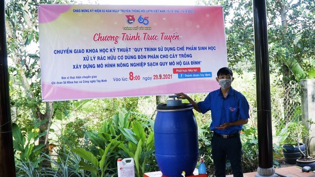 Chuyển giao khoa học kỹ thuật với việc sử dụng chế phẩm sinh học xử lý rác hữu cơ dùng bón cho cây trồng