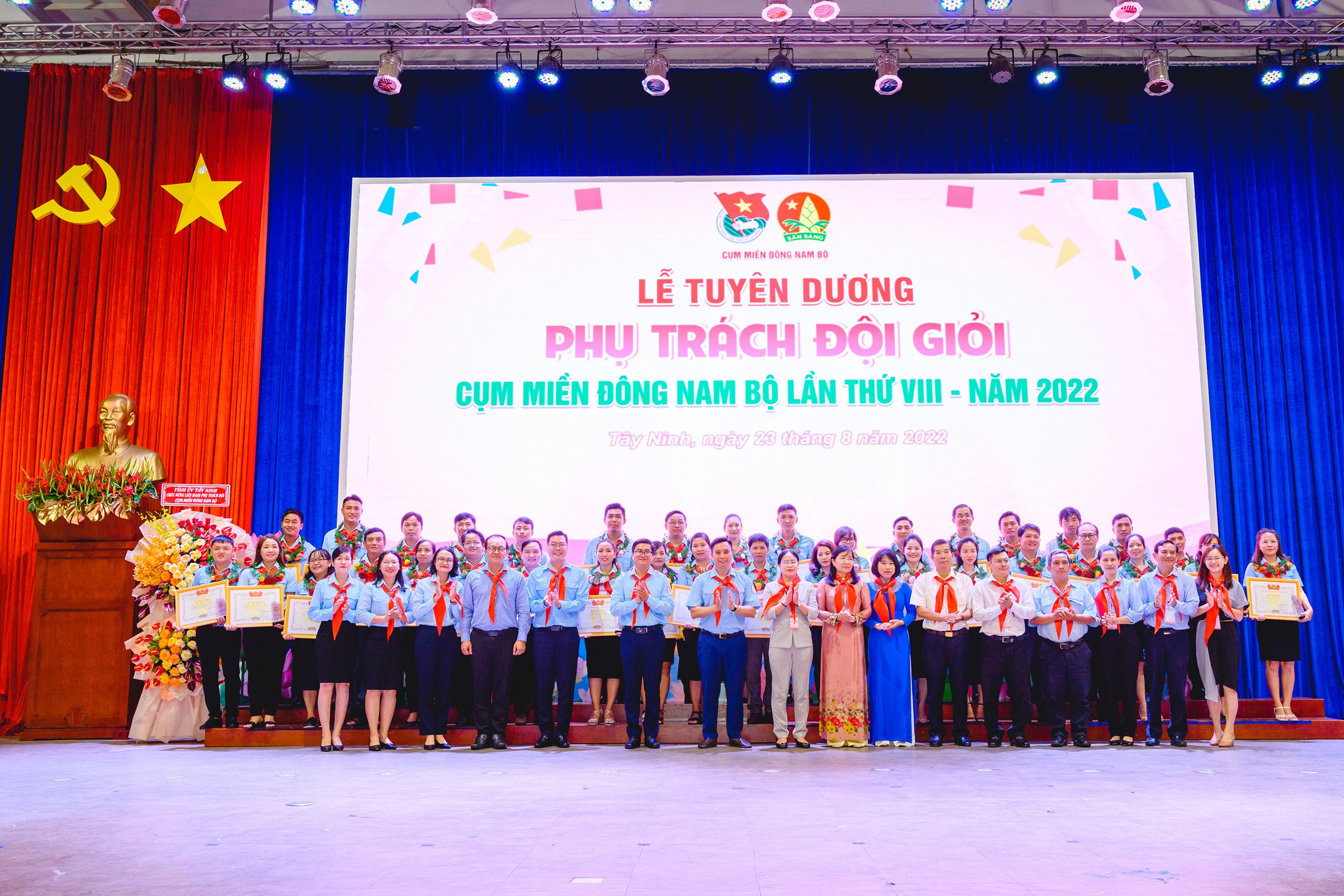 Tỉnh đoàn Tây Ninh long trọng tổ chức “Lễ tuyên dương Phụ Trách Đội giỏi cụm miền Đông Nam Bộ lần thứ VIII” năm 2022.